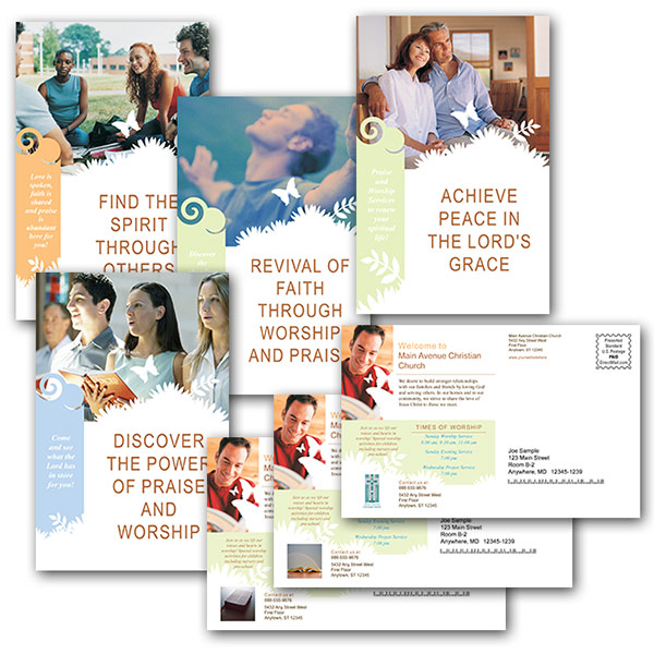 church postcard templates
